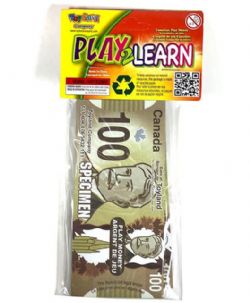 100$ CANADIEN EN ARGENT DE JEU